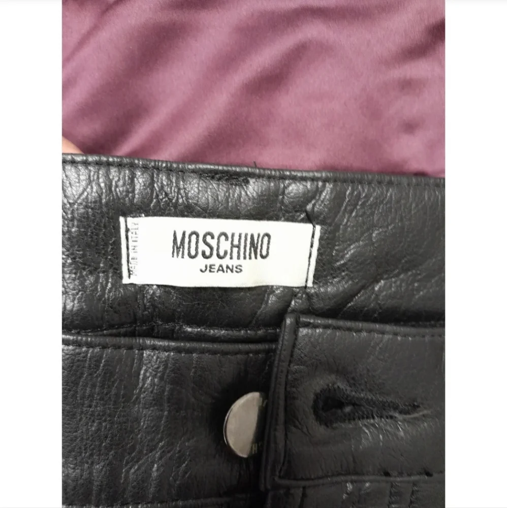 Moschino Black Relaxed Fit Jeans with Ribbed Panels - Picture 4 of 6